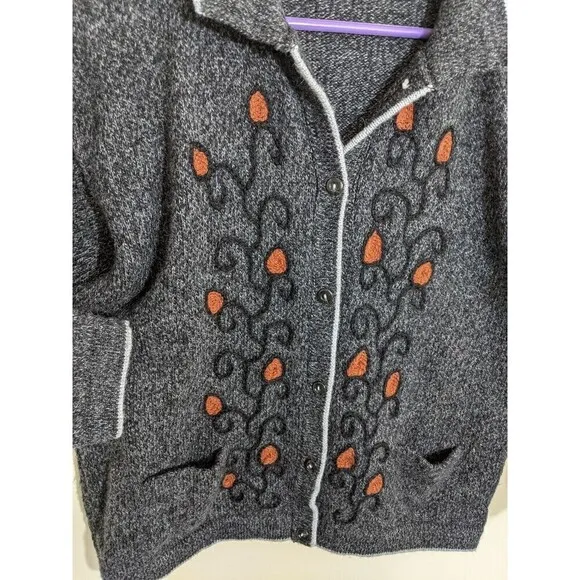 Creaciones Jean Paul Alpaca Handmade In Peru Cardigan Sweater Pockets Medium