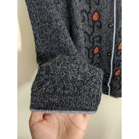 Creaciones Jean Paul Alpaca Handmade In Peru Cardigan Sweater Pockets Medium