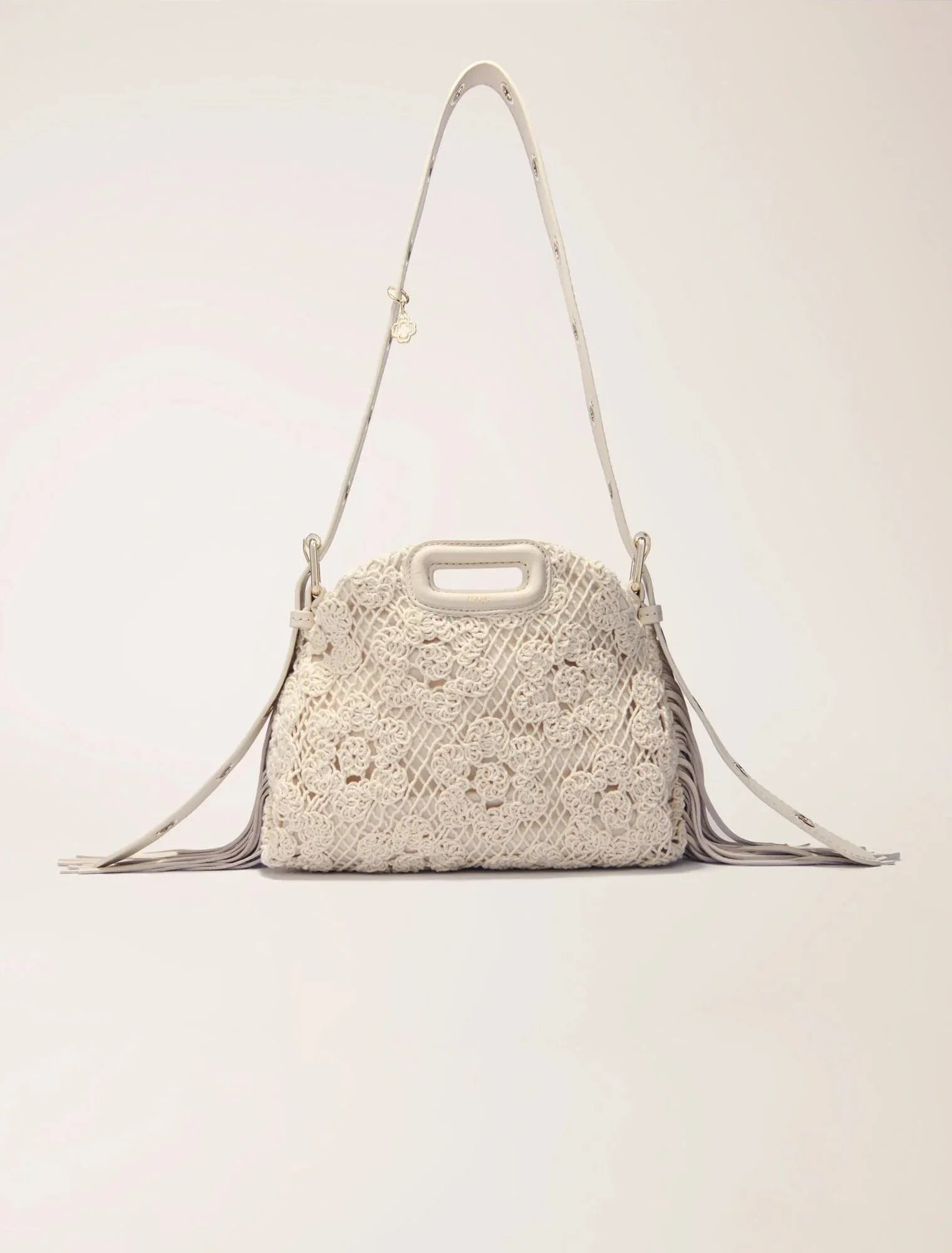 Crochet-knit mini miss m bag