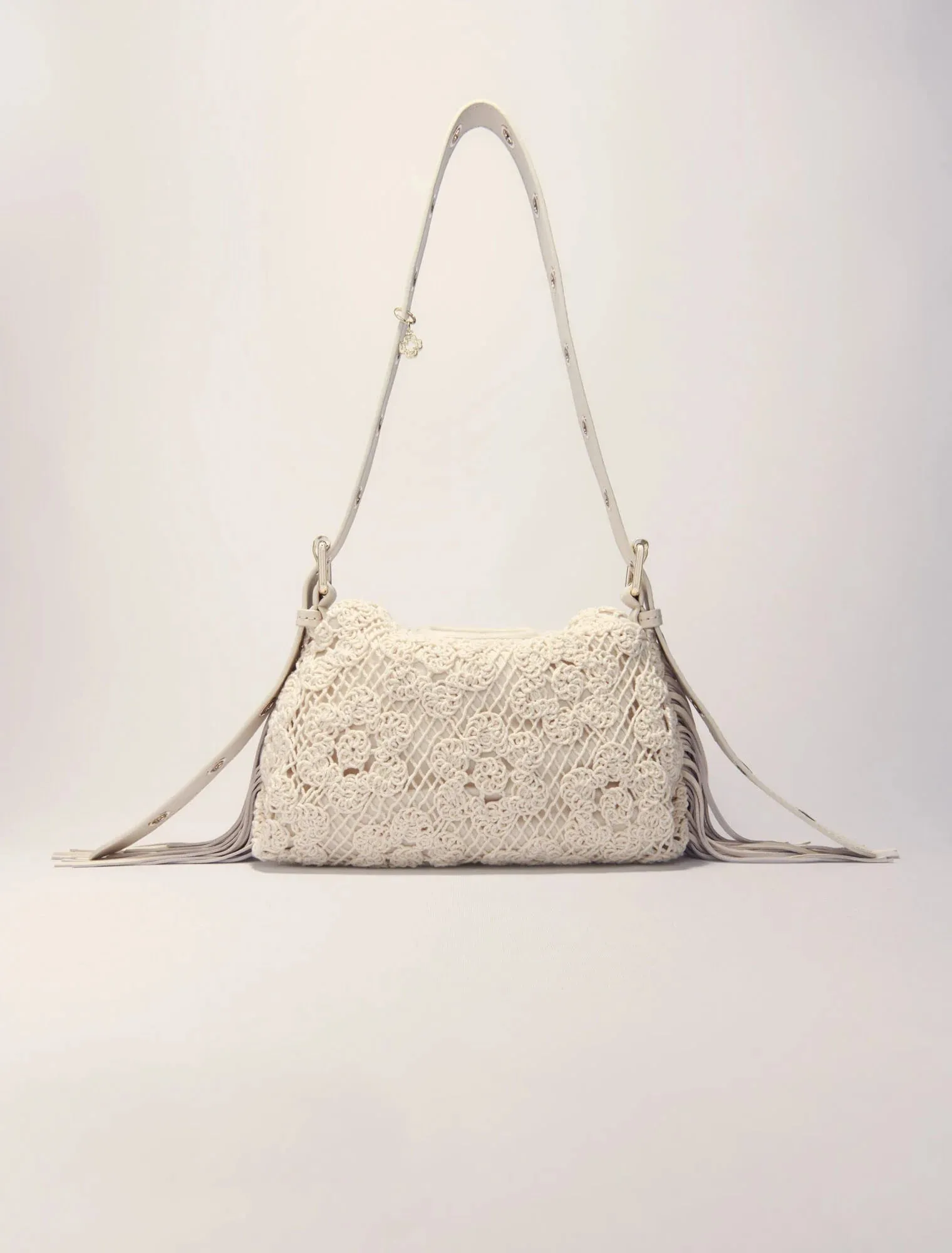 Crochet-knit mini miss m bag