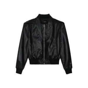 Cropped Faux Leather Biker Jacket