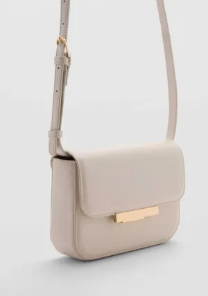 Crossbody bag with flap - Beige