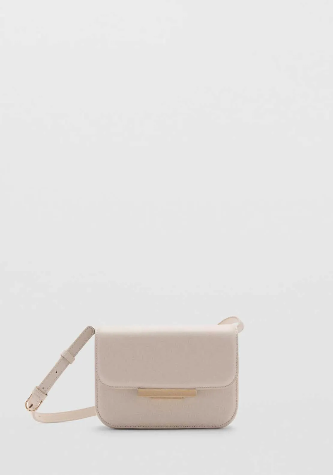Crossbody bag with flap - Beige