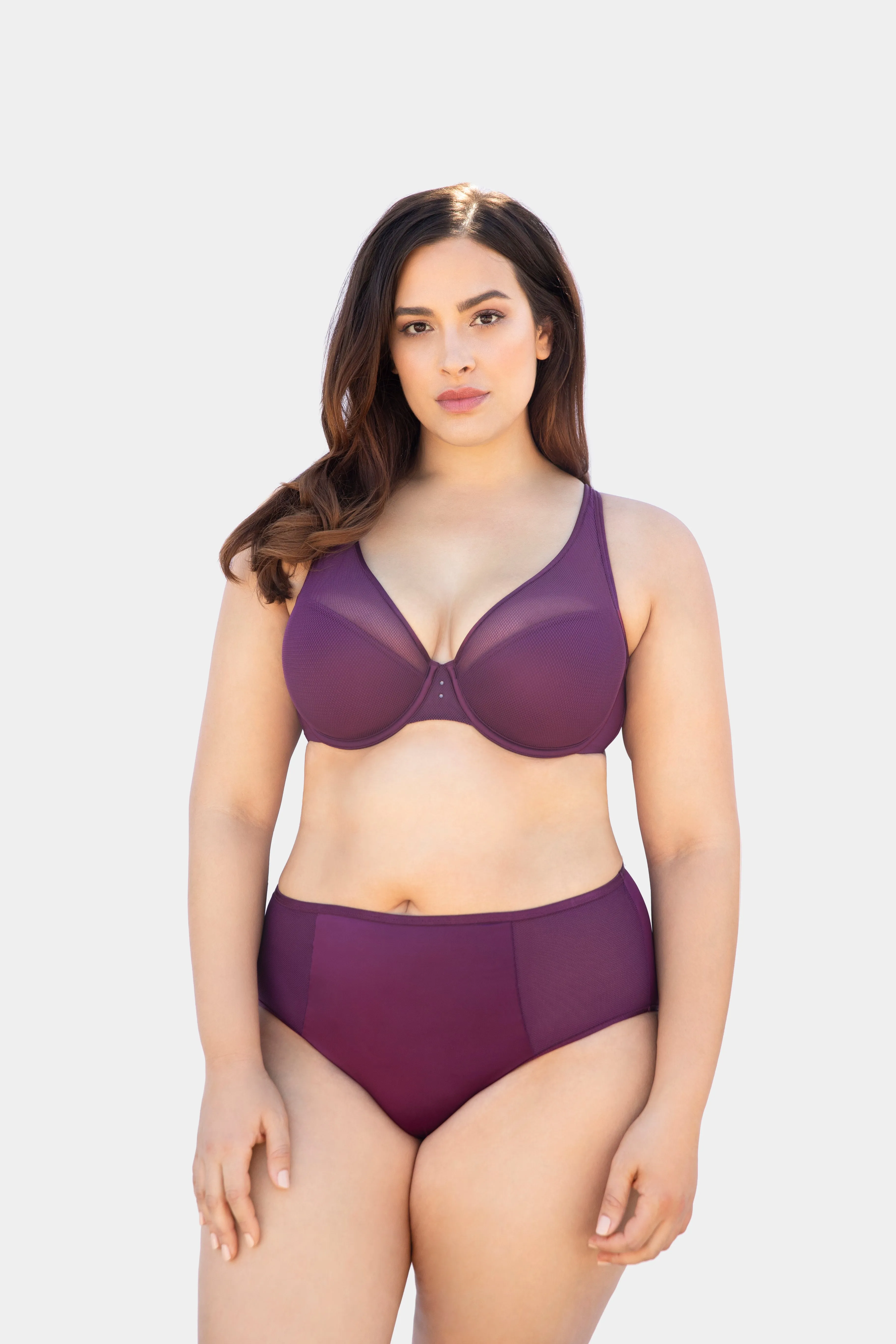 Curvy Couture - High Apex Diamond Net Bra
