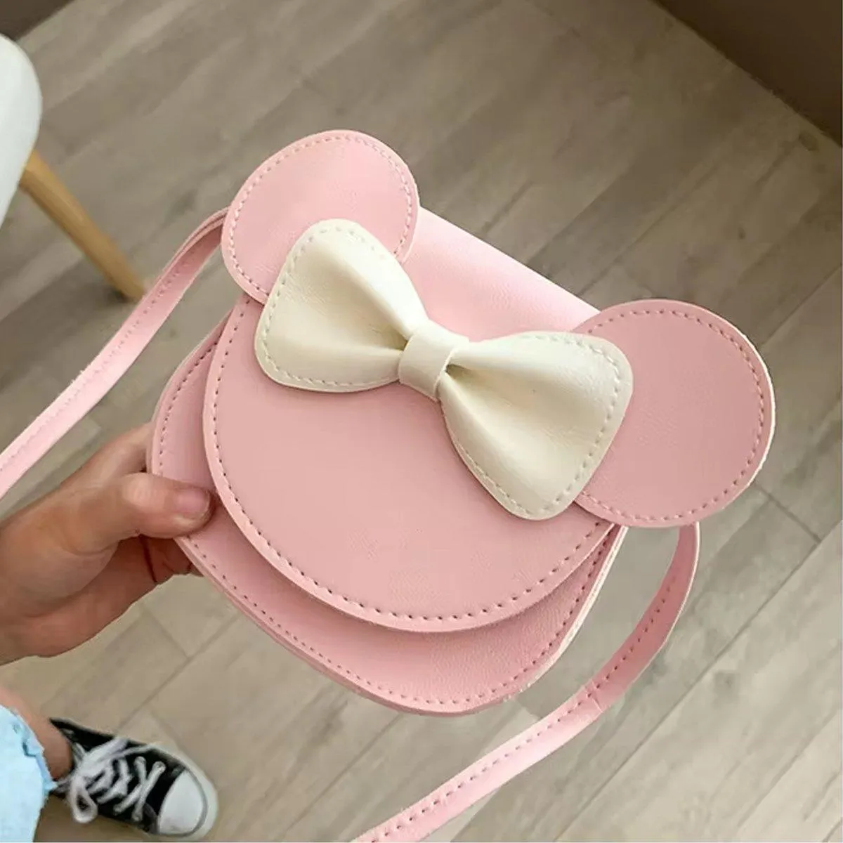 Cute Bowknot Crossbody Bag Fashionable Girls Shoulder Bag Slanting Mini Handbag