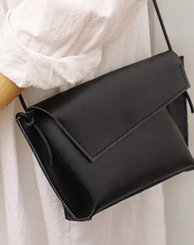 Cute LEATHER Small Side Bag Brown Handmade WOMEN Crossbody BAG Phone Purse FOR WOMEN