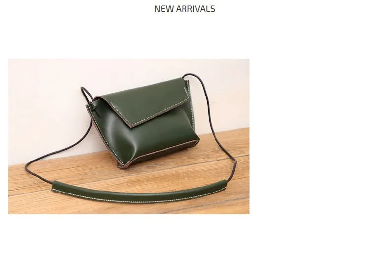 Cute LEATHER Small Side Bag Brown Handmade WOMEN Crossbody BAG Phone Purse FOR WOMEN