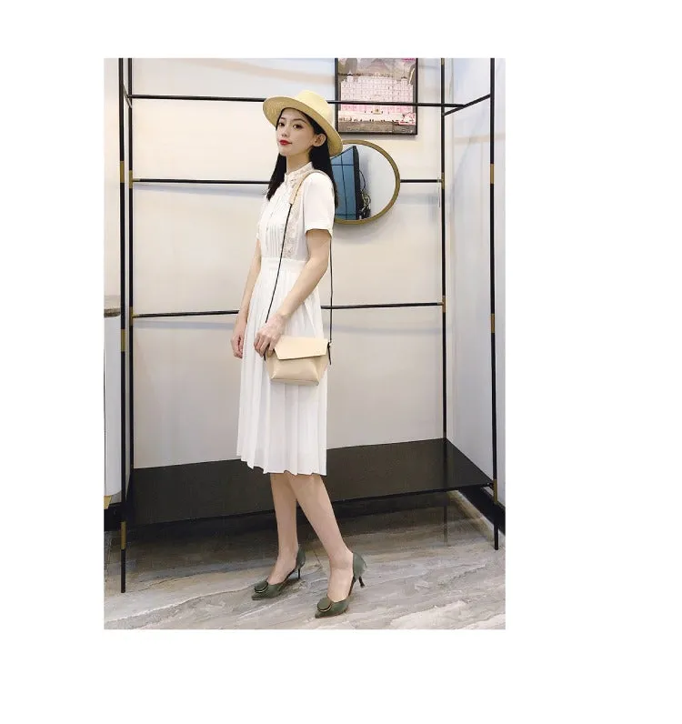 Cute LEATHER Small Side Bag Brown Handmade WOMEN Crossbody BAG Phone Purse FOR WOMEN