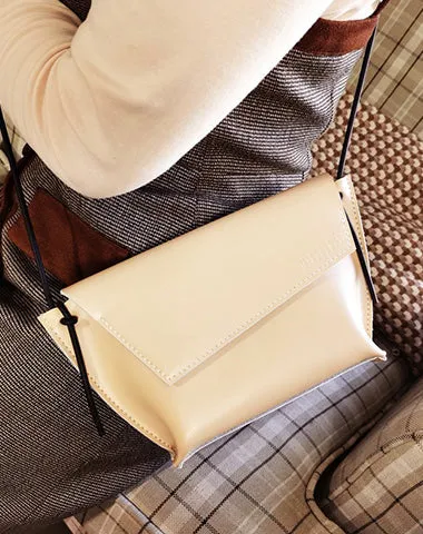 Cute LEATHER Small Side Bag Brown Handmade WOMEN Crossbody BAG Phone Purse FOR WOMEN