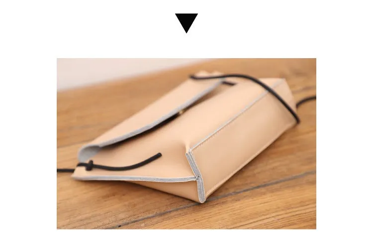 Cute LEATHER Small Side Bag Brown Handmade WOMEN Crossbody BAG Phone Purse FOR WOMEN