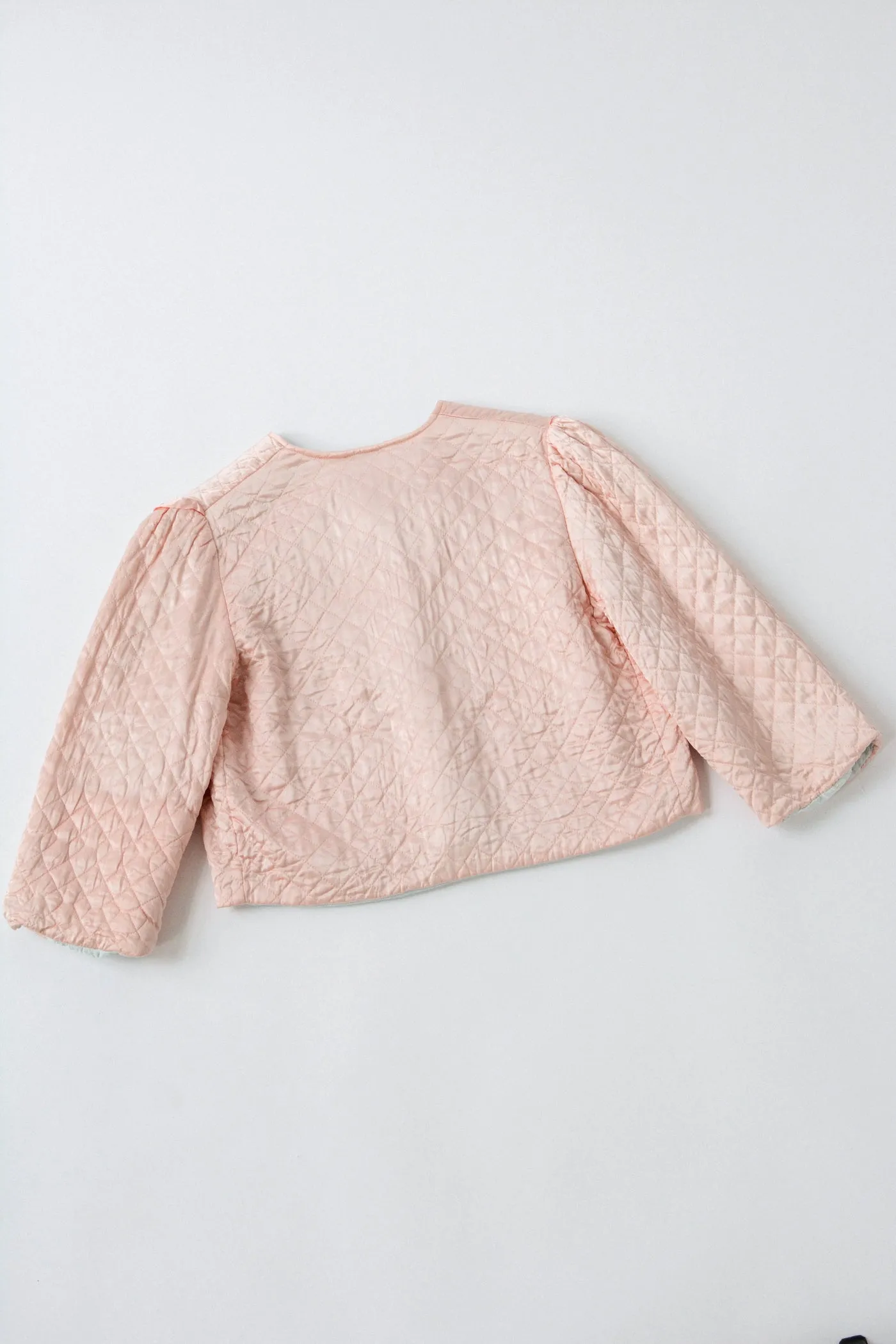 Darling Quilted Pink Nylon Bed Jacket