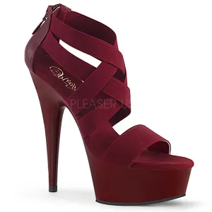 DELIGHT-669  Burgundy Elastic Band-Faux Leather