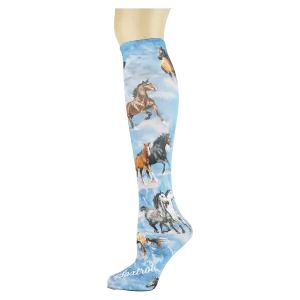 Denim Horses Tweener Knee Highs