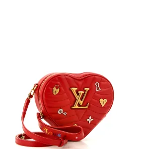 Designer New Wave Heart Crossbody Bag Limited Edition Love Lock Quilted Leather