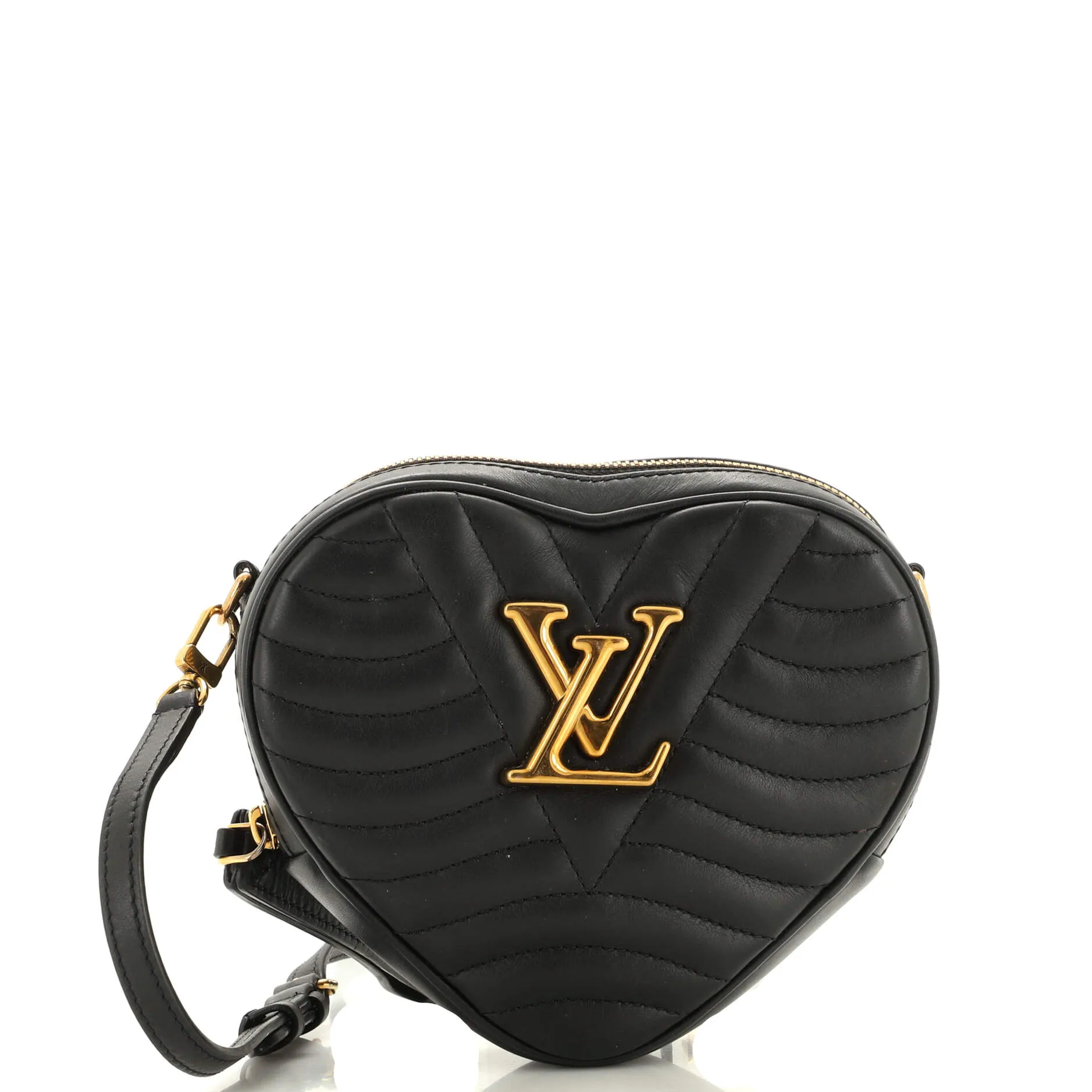Designer New Wave Heart Crossbody Bag Quilted Leather