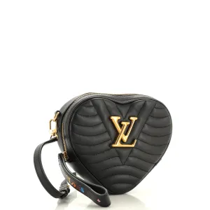 Designer New Wave Heart Crossbody Bag Quilted Leather
