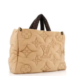 Designer Pillow OnTheGo Tote Monogram Quilted Econyl Nylon GM