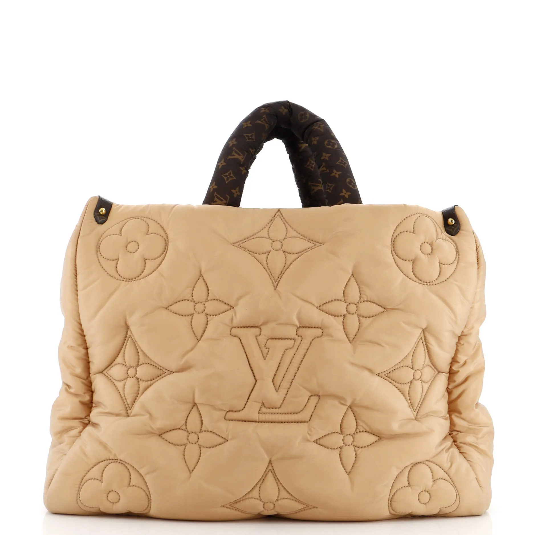 Designer Pillow OnTheGo Tote Monogram Quilted Econyl Nylon GM