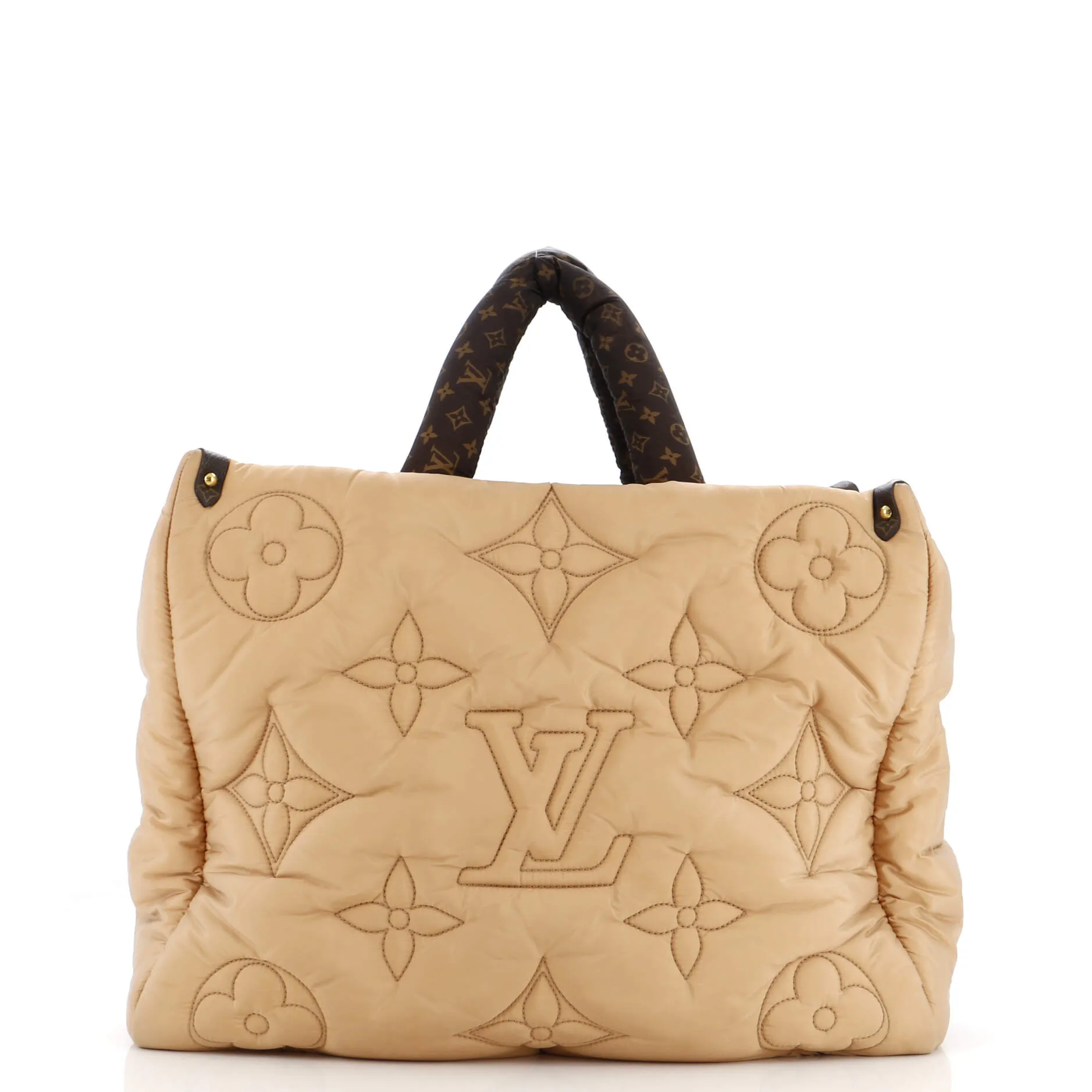 Designer Pillow OnTheGo Tote Monogram Quilted Econyl Nylon GM