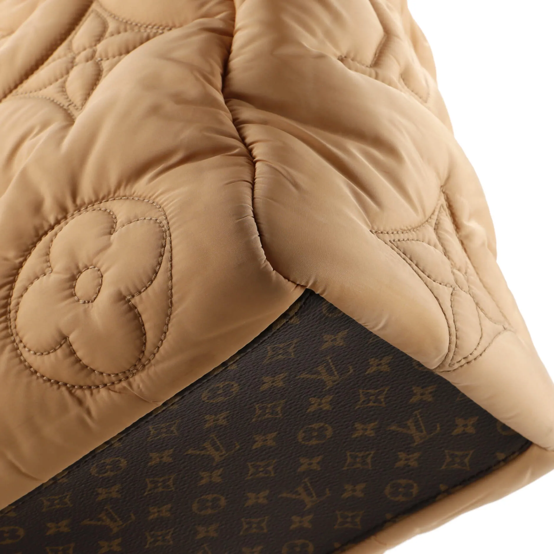Designer Pillow OnTheGo Tote Monogram Quilted Econyl Nylon GM