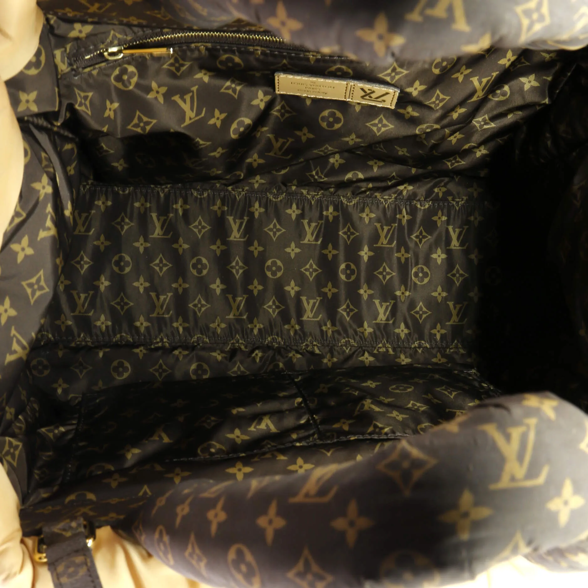 Designer Pillow OnTheGo Tote Monogram Quilted Econyl Nylon GM