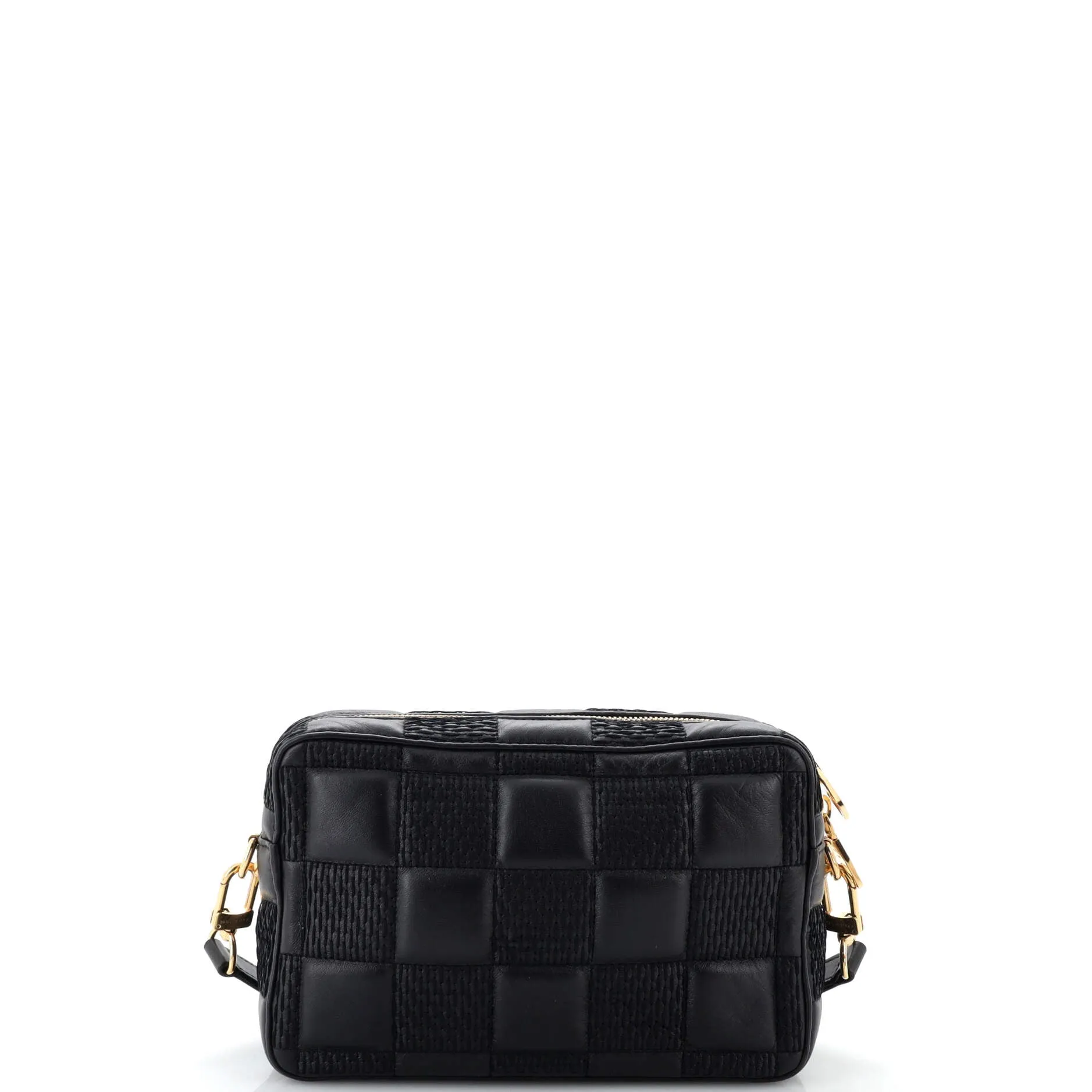 Designer Troca Handbag Damier Quilted Lambskin PM