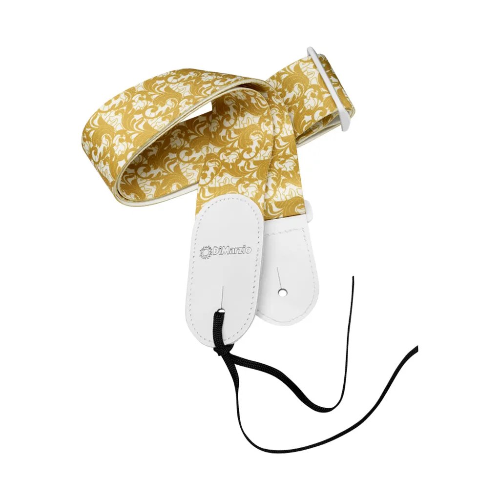 DiMarzio DD3151 Steve Vai UtoPIA Guitar Strap, White/Gold