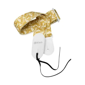 DiMarzio DD3151 Steve Vai UtoPIA Guitar Strap, White/Gold