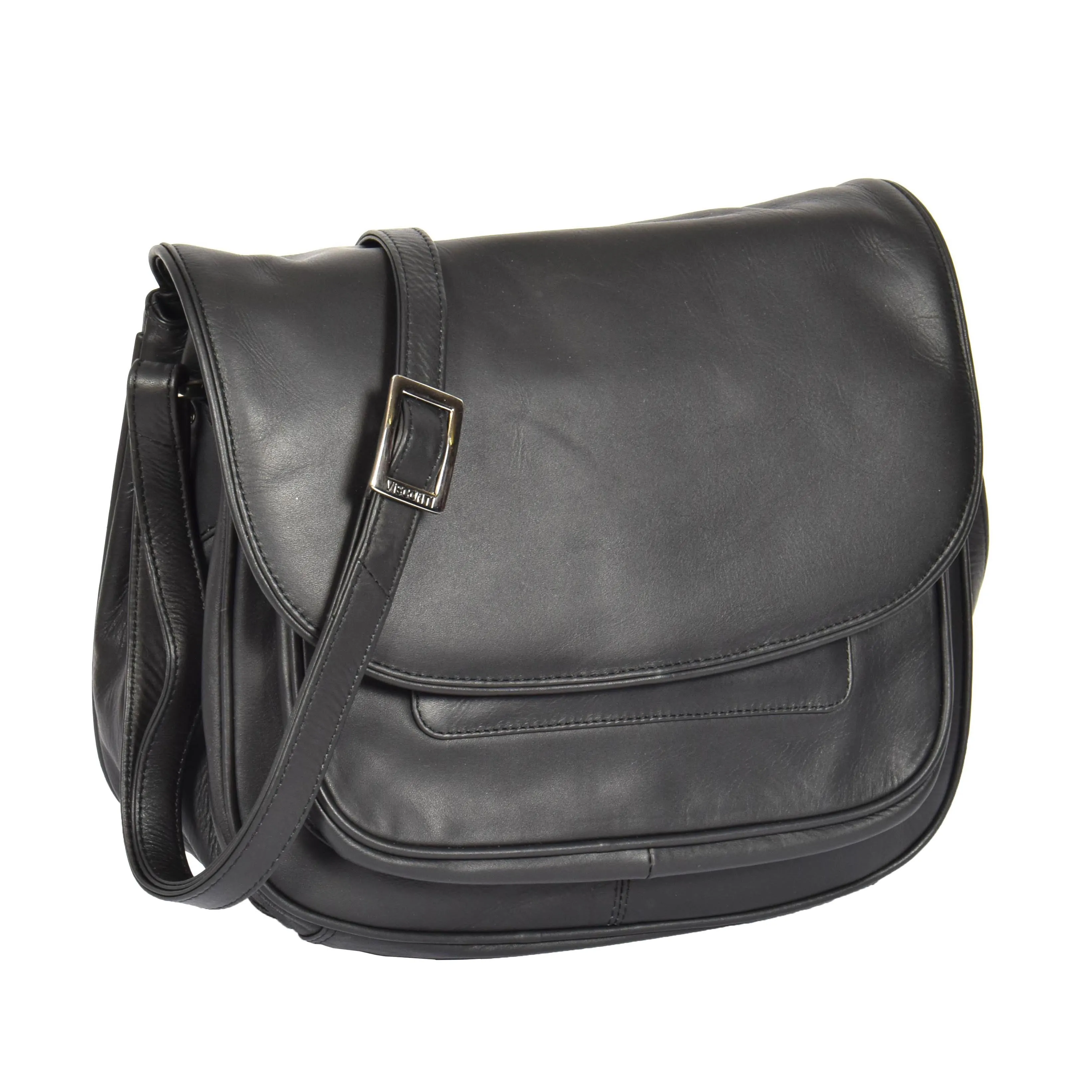 DR364 Women's Classic Cross Body Leather Bag Black