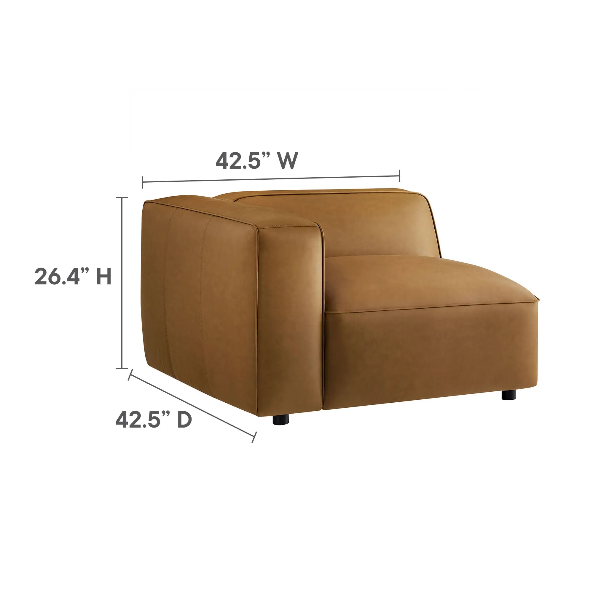 Elara Upholstered Vegan Leather Armchair by Modway