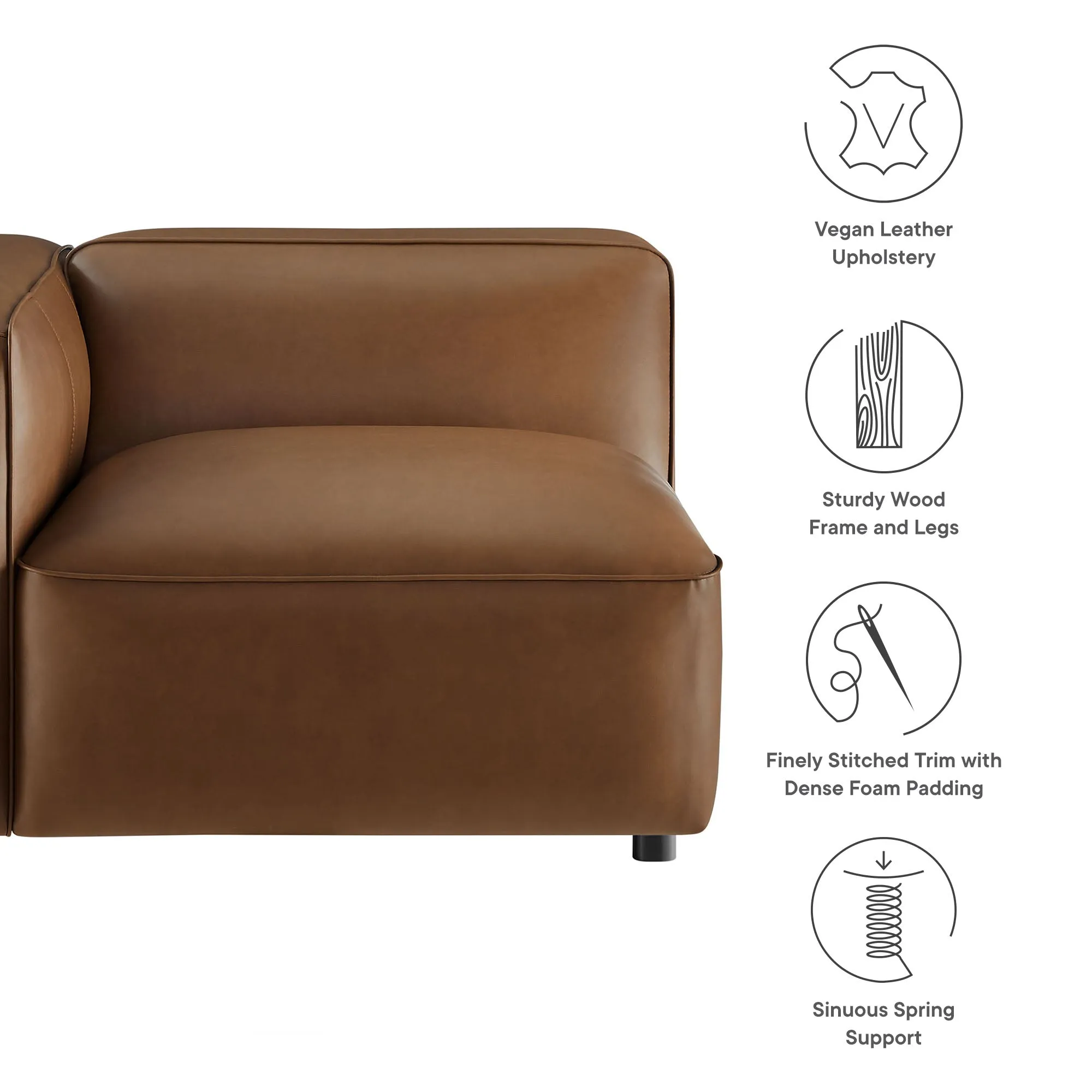 Elara Upholstered Vegan Leather Armchair by Modway