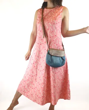 Elk blue and brown crossbody bag