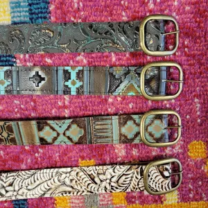 Embossed Leather Belt
