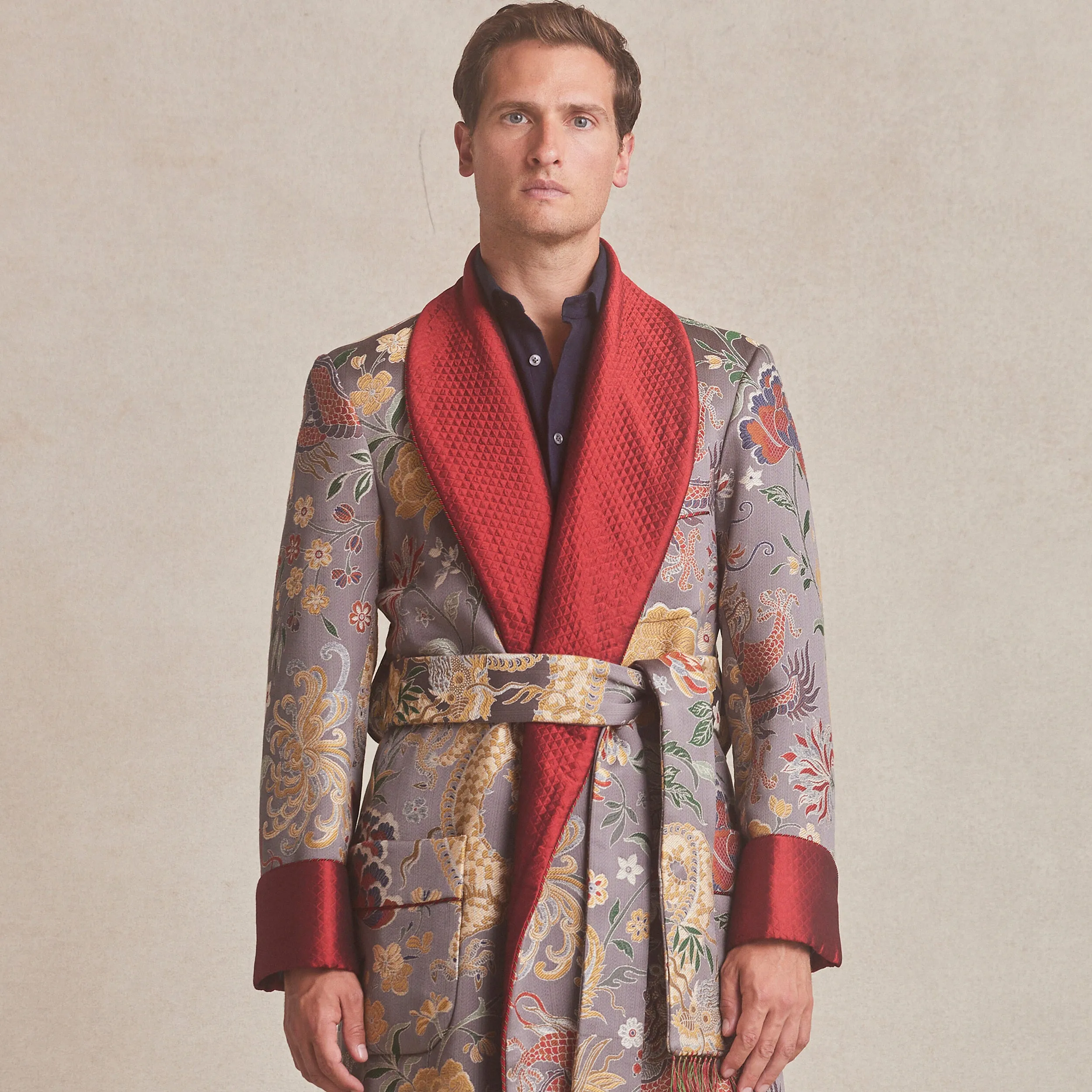 Emperor's Dragon Lined Dressing Gown