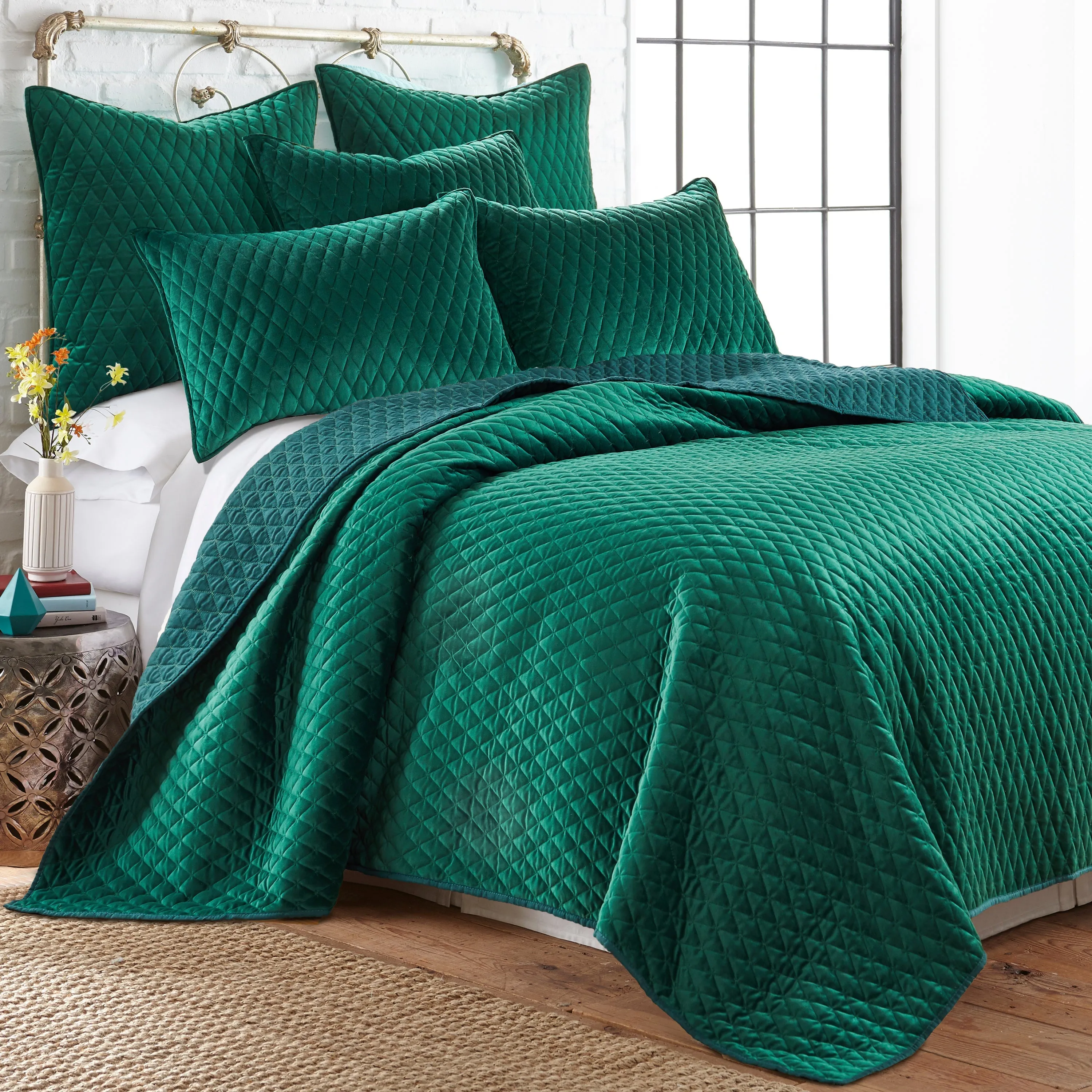 Empire Velvet Emerald Green Euro Sham