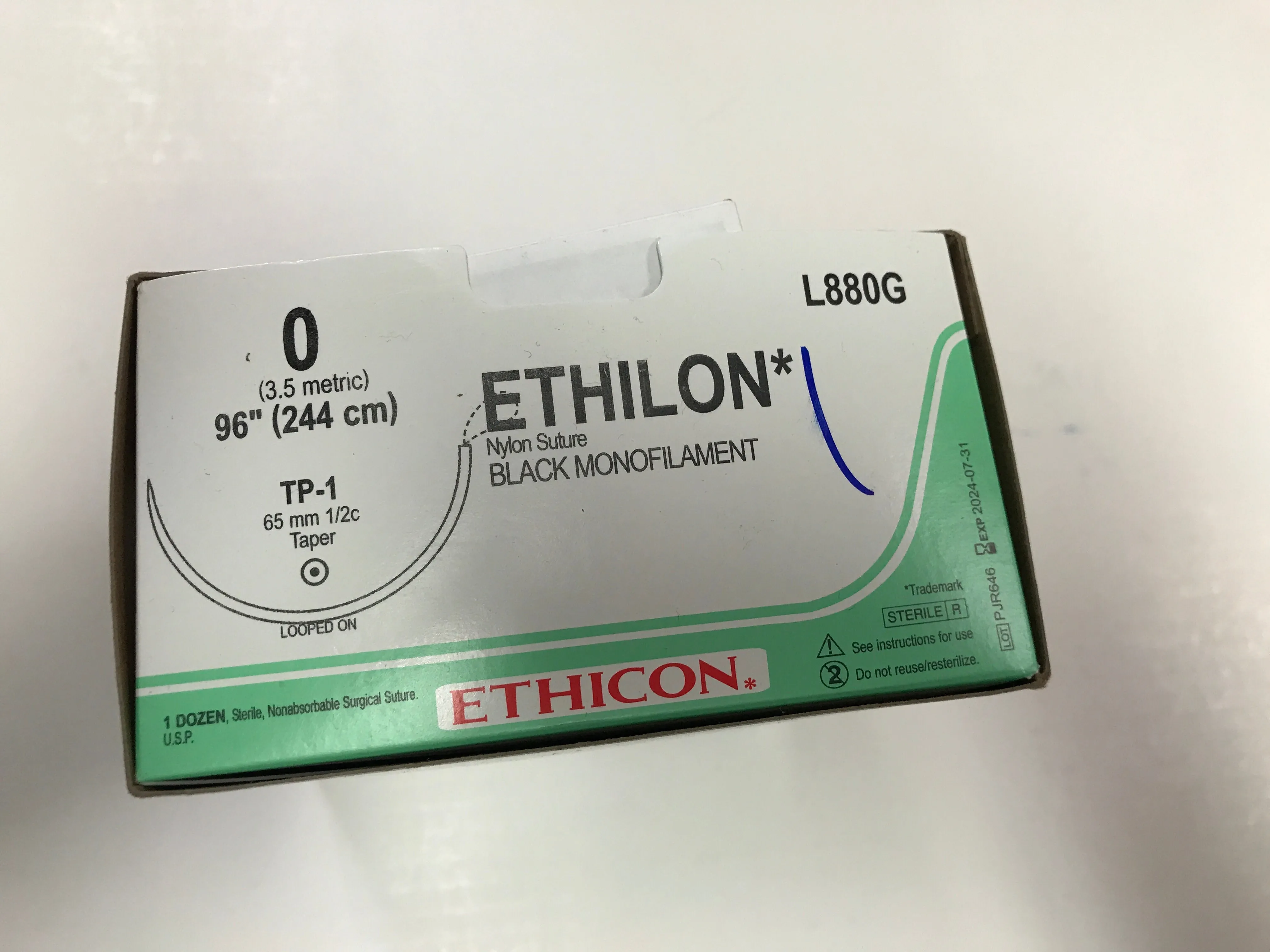 Ethicon Ethilon Black Monofilament Nylon Sutures
