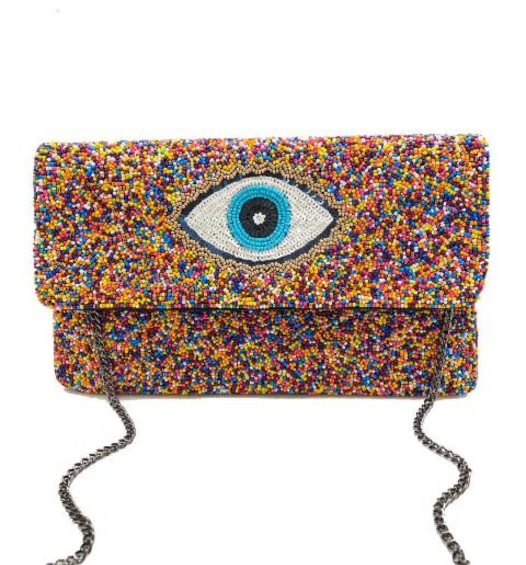 Eye Spy Beaded Clutch