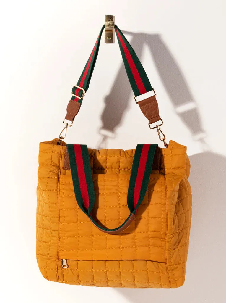 EZRA QUILTED NYLON TRAVEL TOTE,