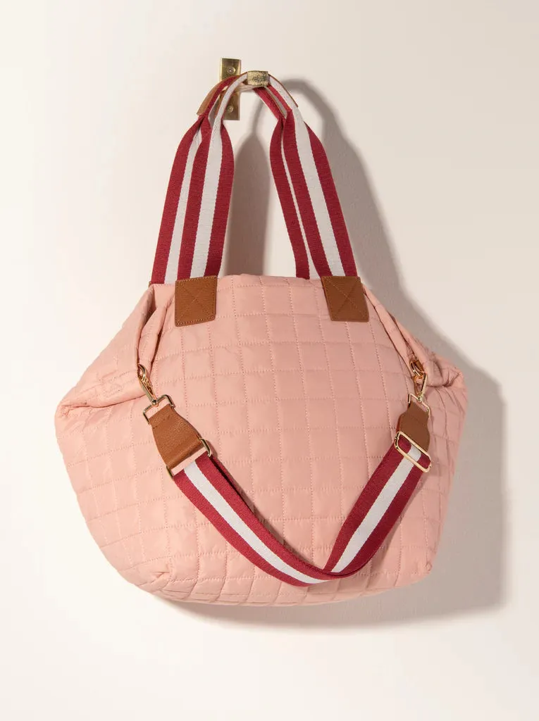 EZRA QUILTED NYLON TRAVEL TOTE,