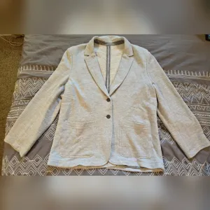 Faherty Inlet Womens Light Grey Blazer Size XL