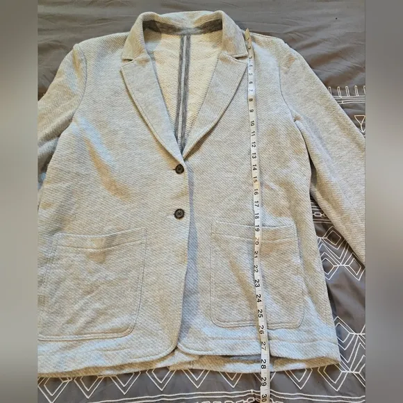 Faherty Inlet Womens Light Grey Blazer Size XL