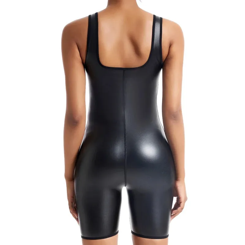 Faux Leather Body Shaper