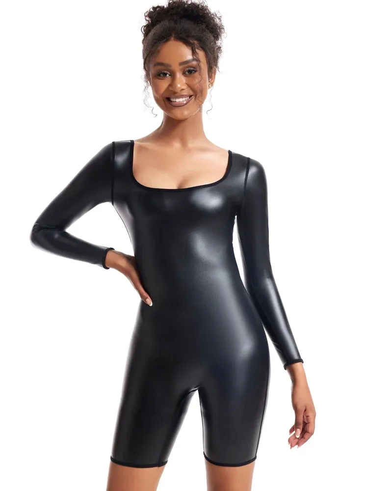 Faux Leather Body Shaper