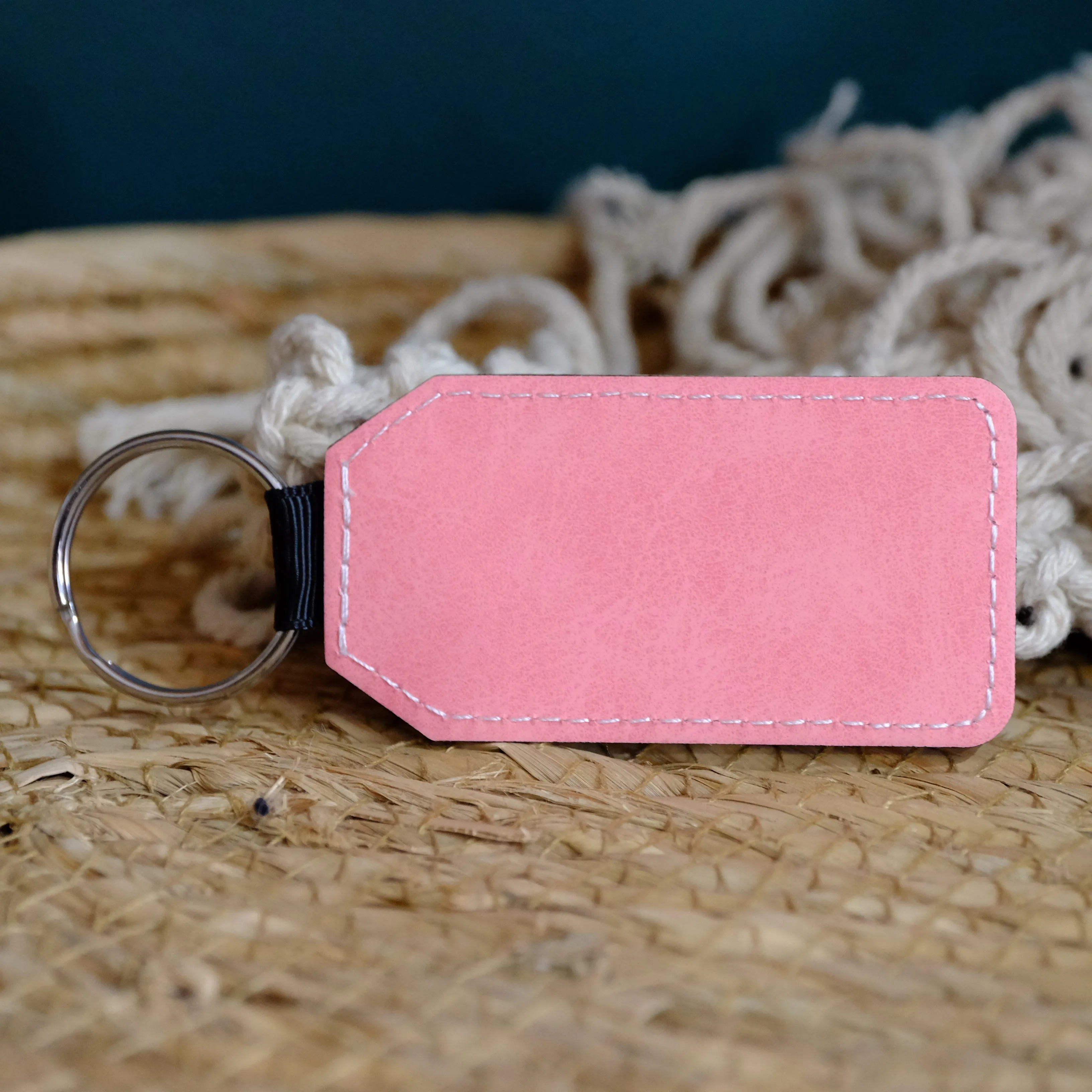 Faux Leather Keyring - Dad - est