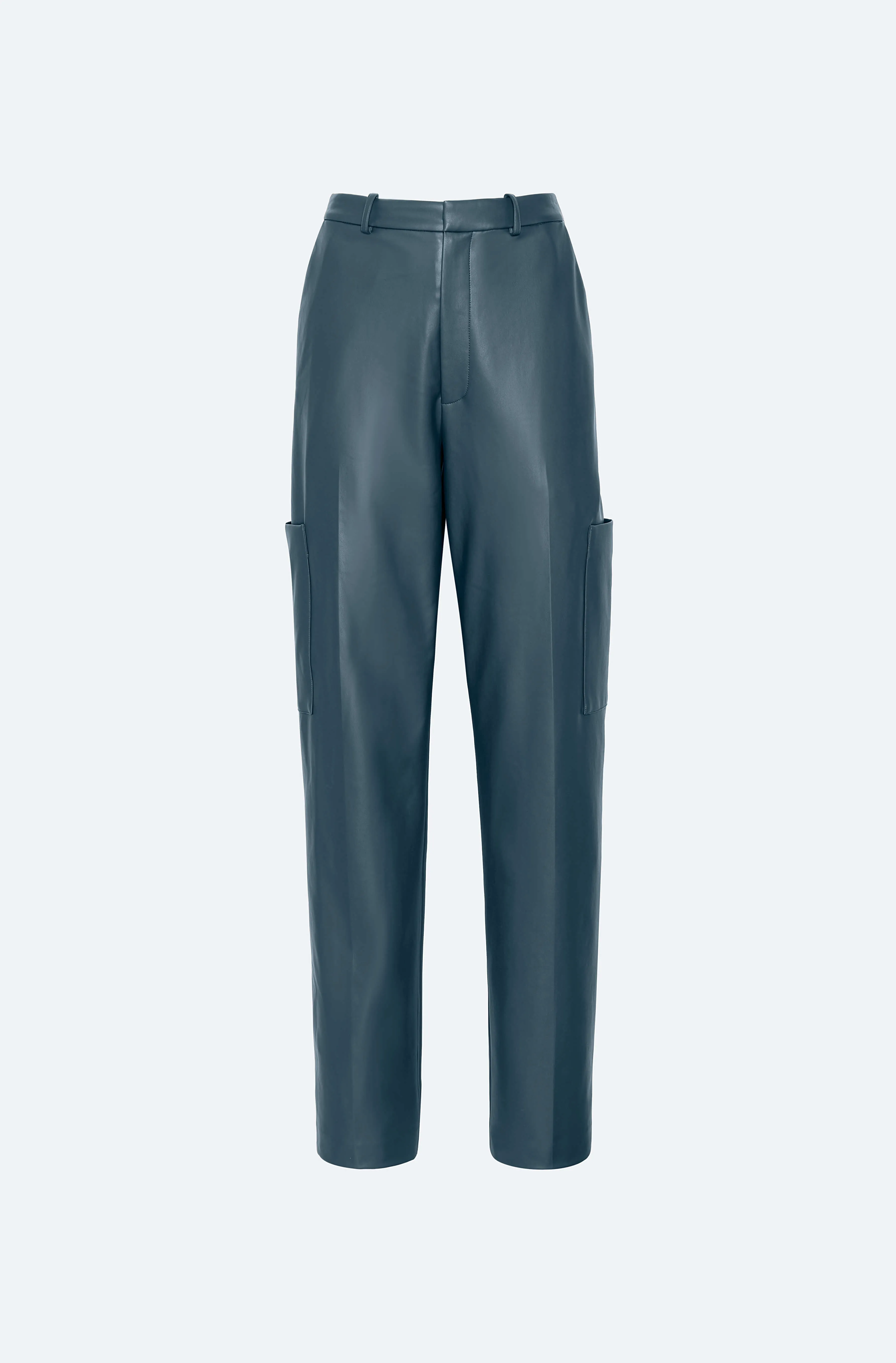 Faux Leather Tapered Trouser