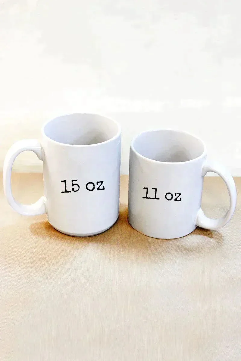 Faux Quilted Cross Ceramic Mug