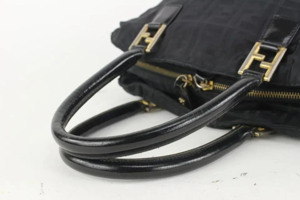 Fendi Black Monogram FF Zucca Dome Bag 927ff54