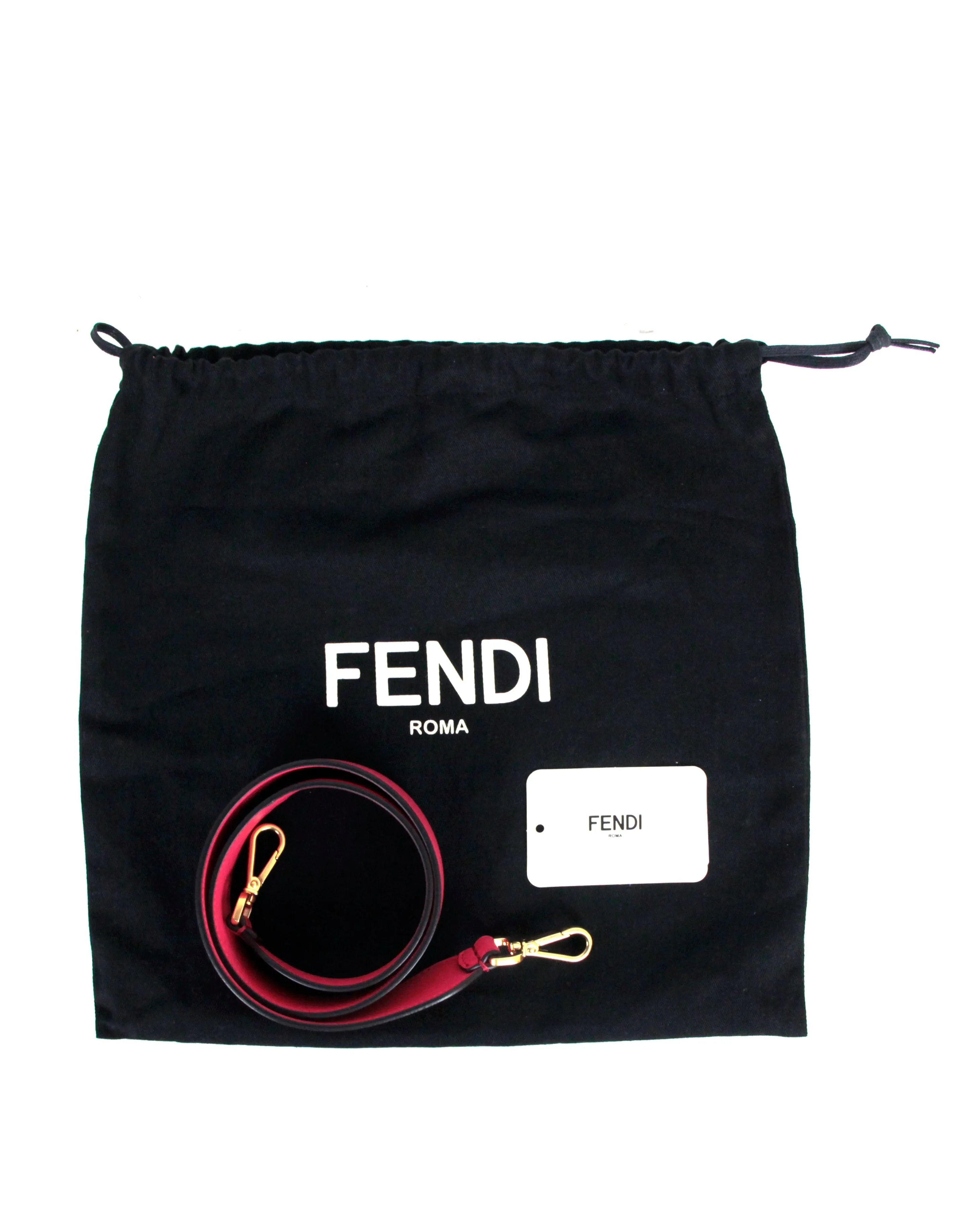 Fendi Pink Nappa Embossed Logo FF 1974 Large Baguette NM Bag w/ Two Straps