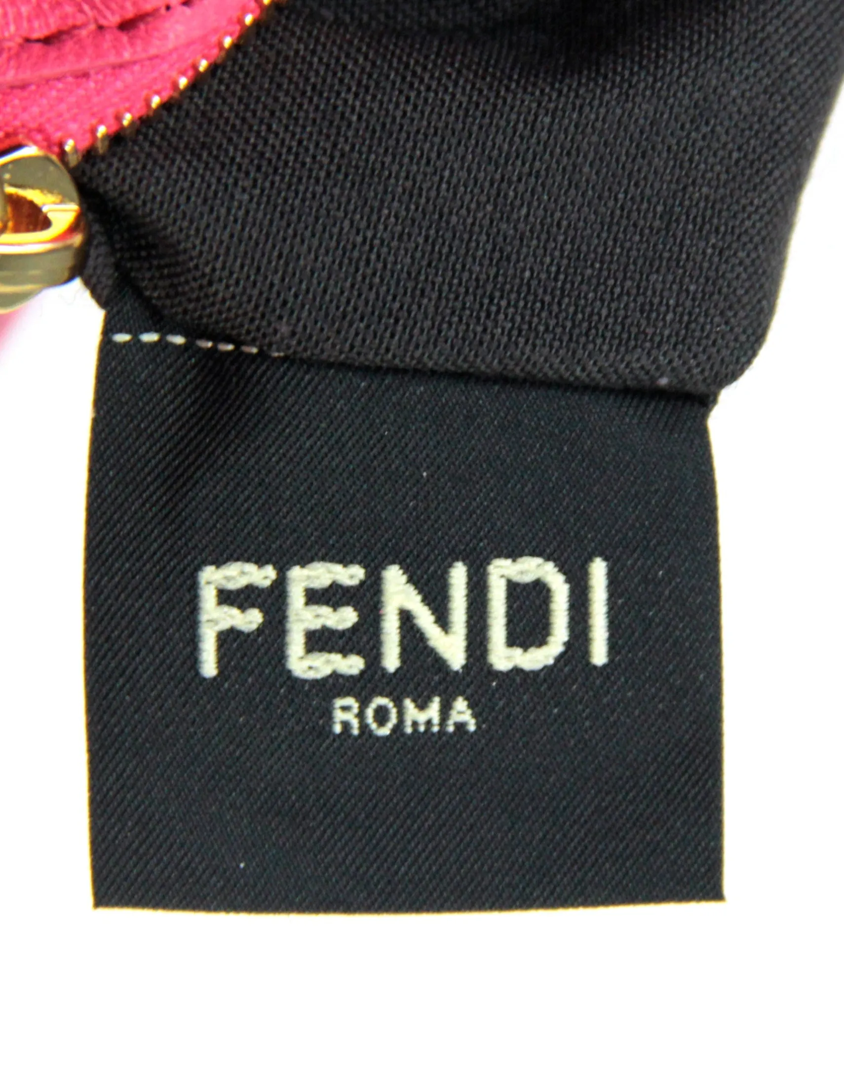 Fendi Pink Nappa Embossed Logo FF 1974 Large Baguette NM Bag w/ Two Straps