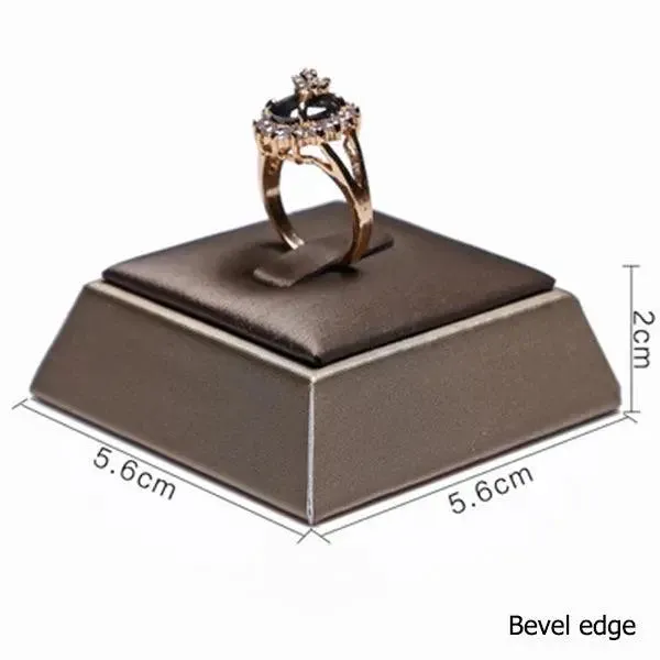 Finest Brown PU Leather Bracelet Pendant Necklace Jewellery Display Counter Stand Holder Bust Ring Earrings Presentation Shelf